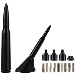 Ammo Tenna 4.25" Billet Aluminum .30 Cal Replica Antenna Mast (flat Black)