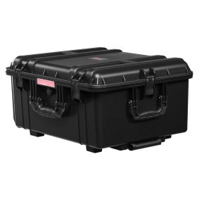 VEVOR Weatherproof Hard Case, Heavy Duty Protective Dry Box Case with Pre-cut Foam, Wheels & Retractable Pull Handles for Travel, Hunt, Military (Box Capacity: 3.1-3.9 cu.ft)