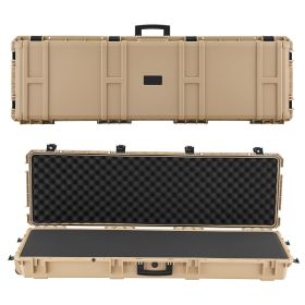 VEVOR Hard Rifle Case, Lockable Rifle Case with Pre-cut Foams, 52 in Gun Storage with Wheels (Default: Default)